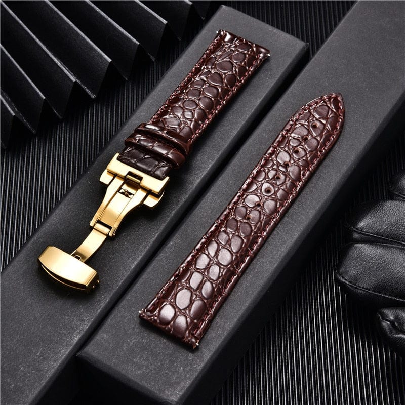 Crocodile Pattern with Automatic Buckle Men Watch Strap - Image 8
