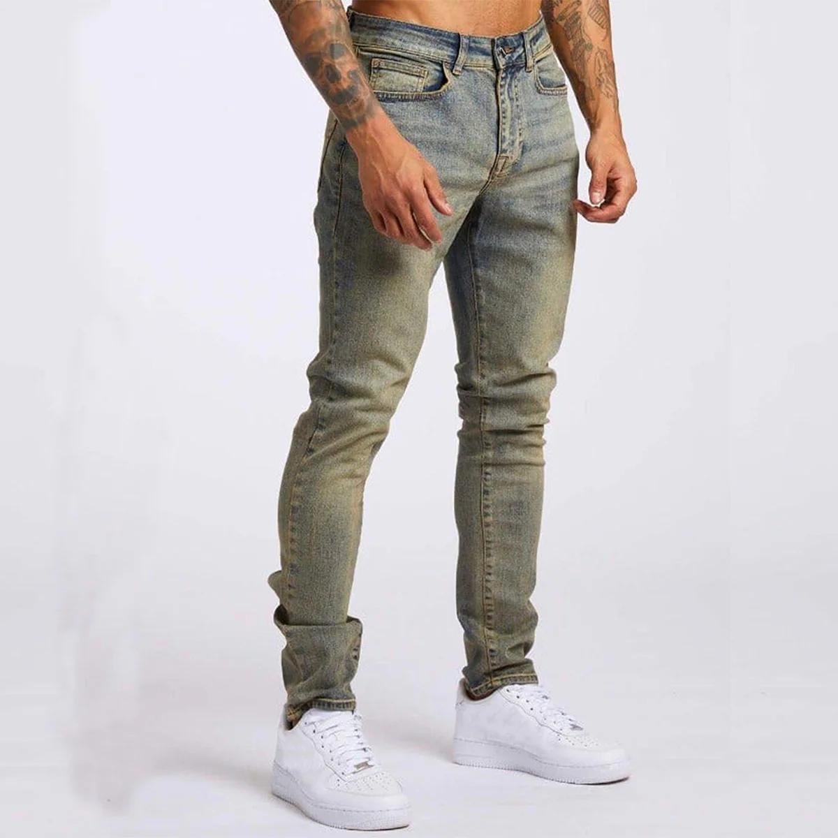 Mr. Worldwide Slim High Waist Denim Jeans - Image 4