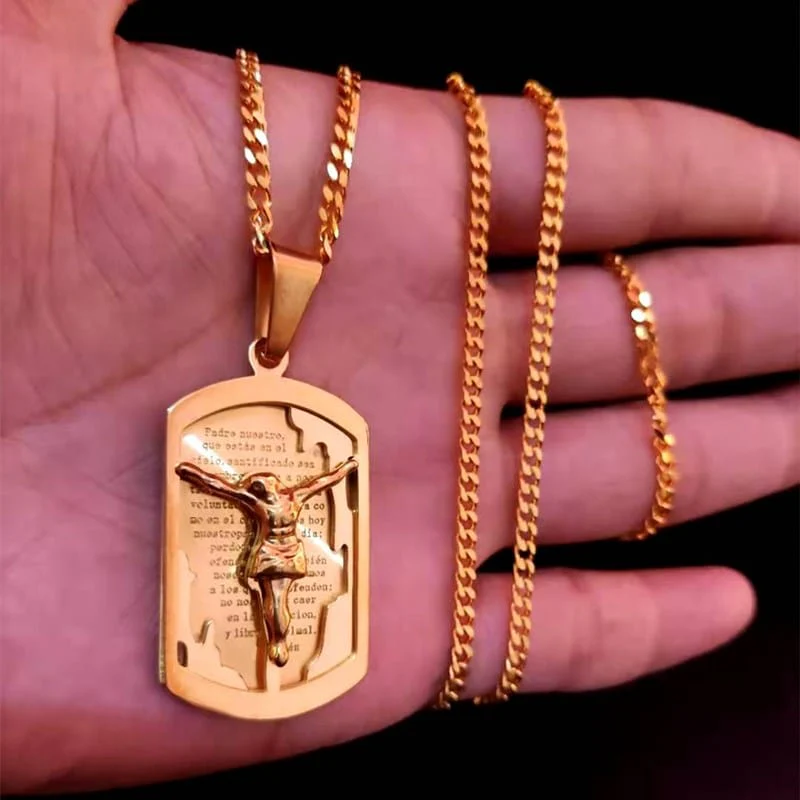 VVS Jewelry Thicc Jesus Cuban Bracelet + Crucifix Chain Pendant Bundle - Image 3