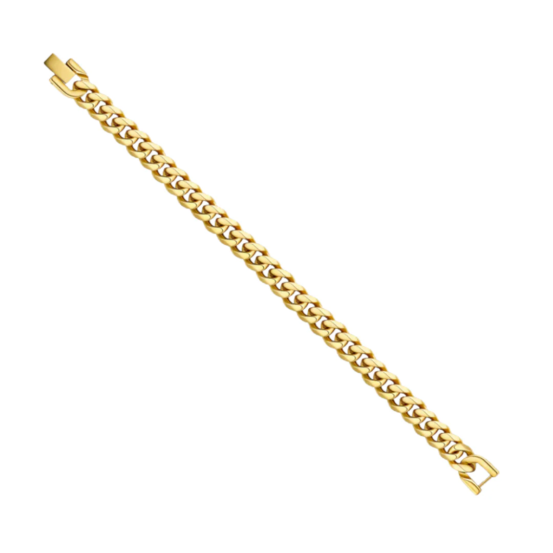 8mm Gold Cuban Link Bracelet - Image 3