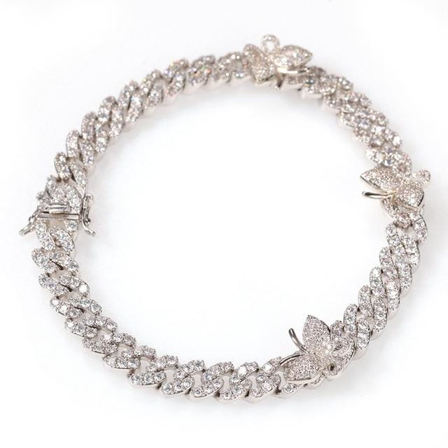 Cuban Link Butterfly Bracelet - Image 2