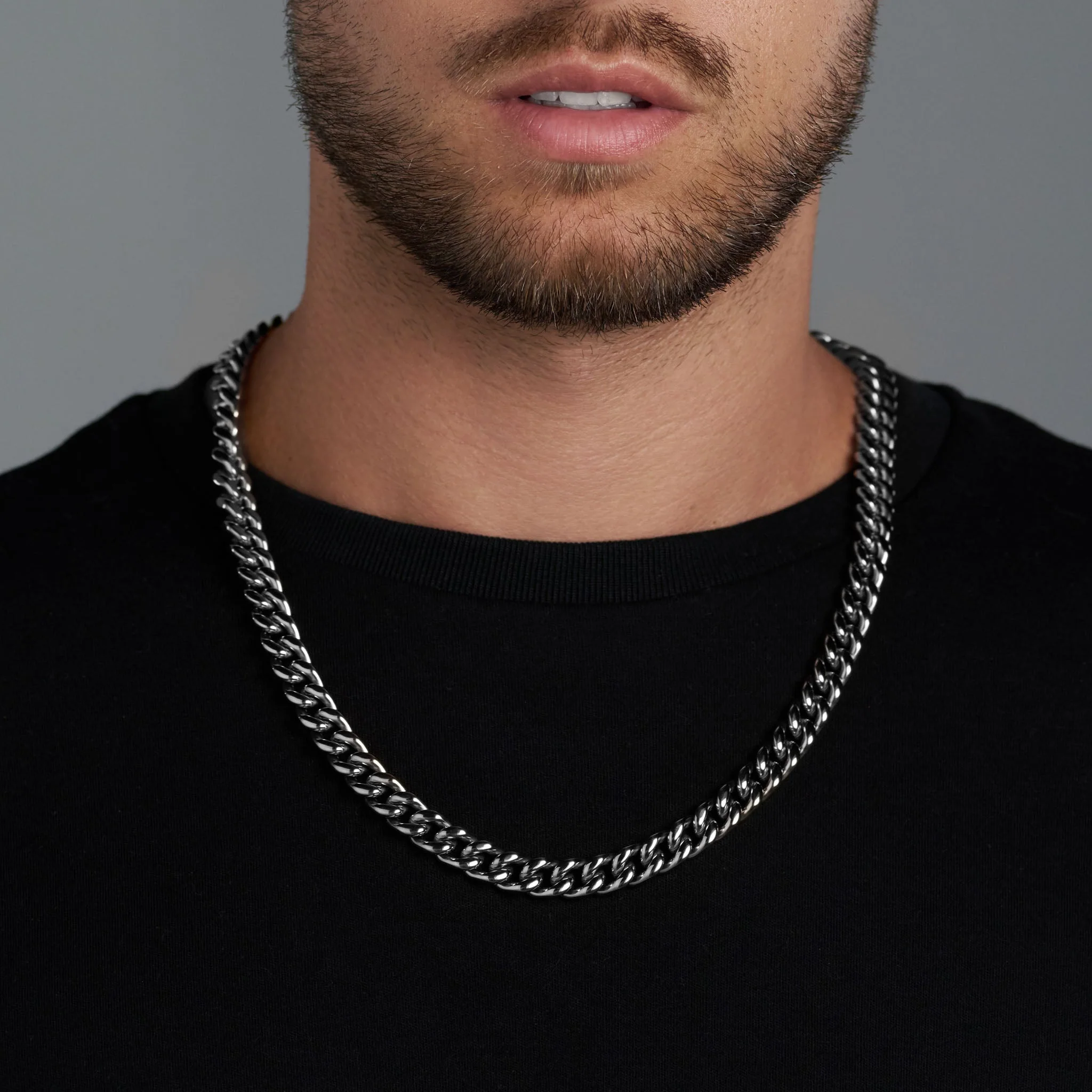 Cuban Link Chain (Silver) - 10mm - Image 2