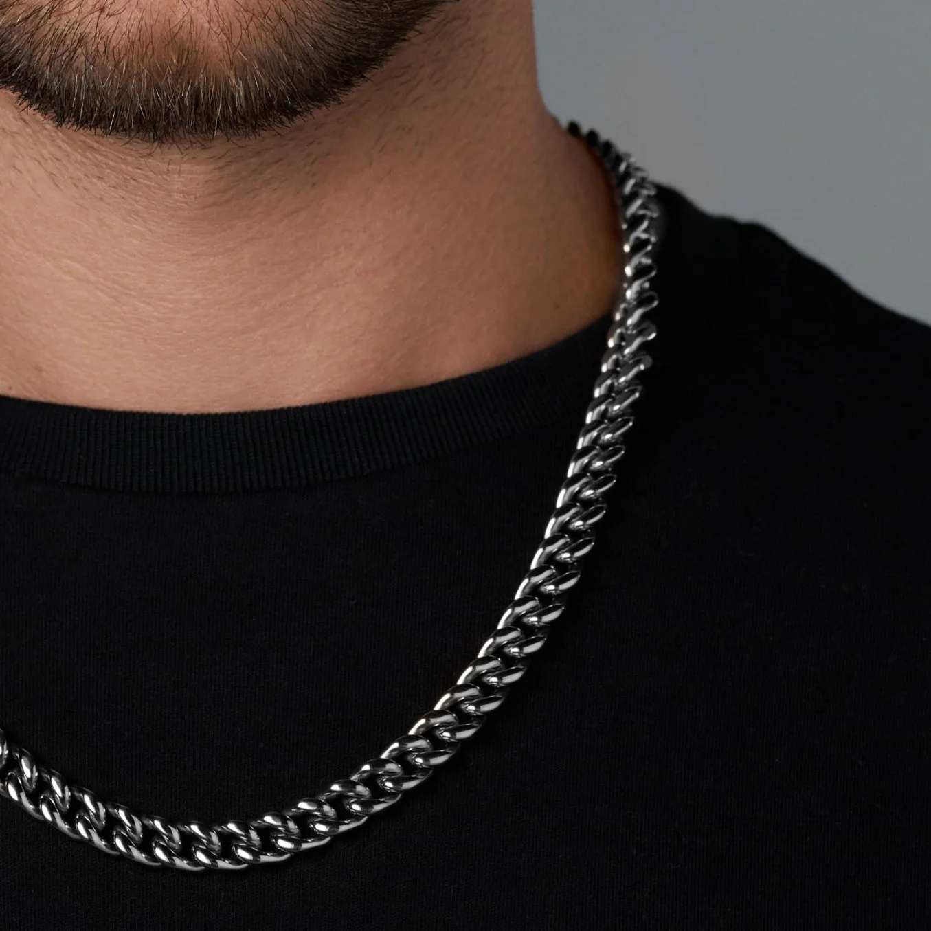 Cuban Link Chain (Silver) - 10mm - Image 4
