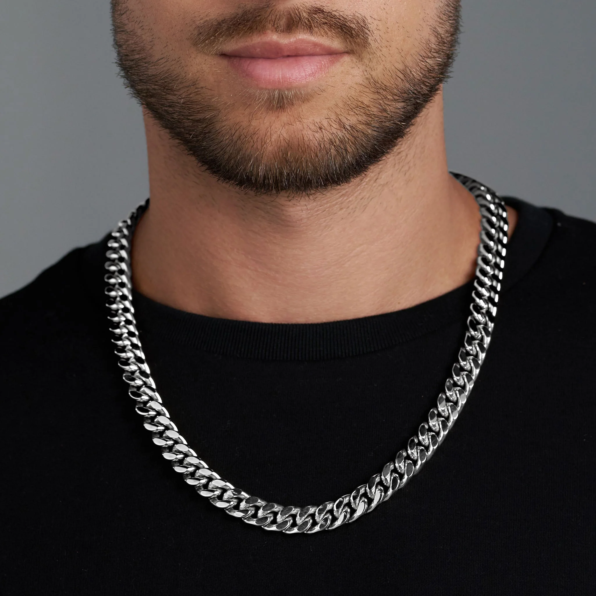 Cuban Link Chain (Silver) - 12mm - Image 2
