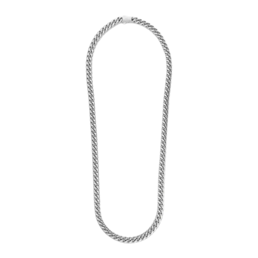 8mm Silver Cuban Link Chain - Image 5