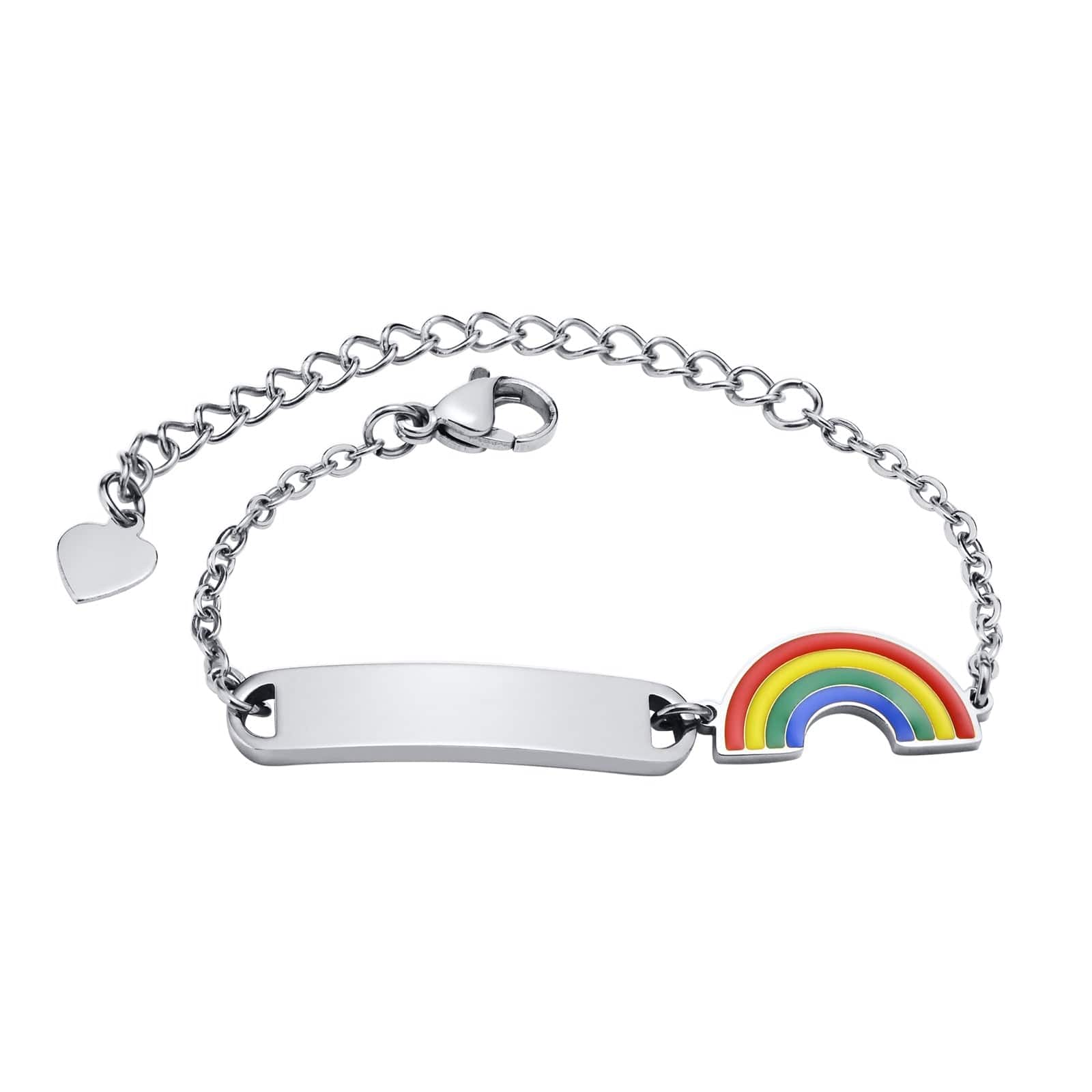 Custom Name Engraved Adjustable Baby Bracelet with Charm - Image 3
