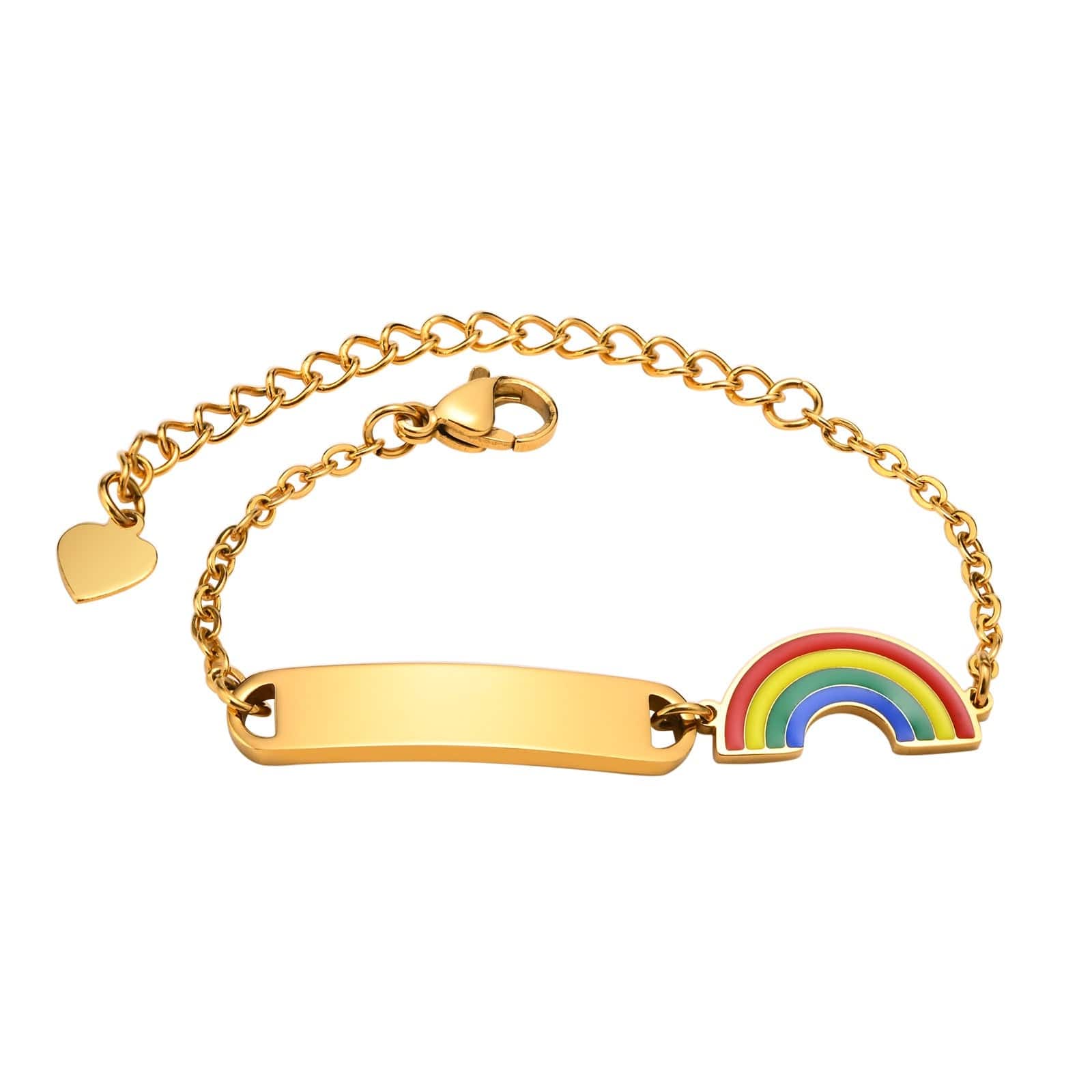 Custom Name Engraved Adjustable Baby Bracelet with Charm - Image 6