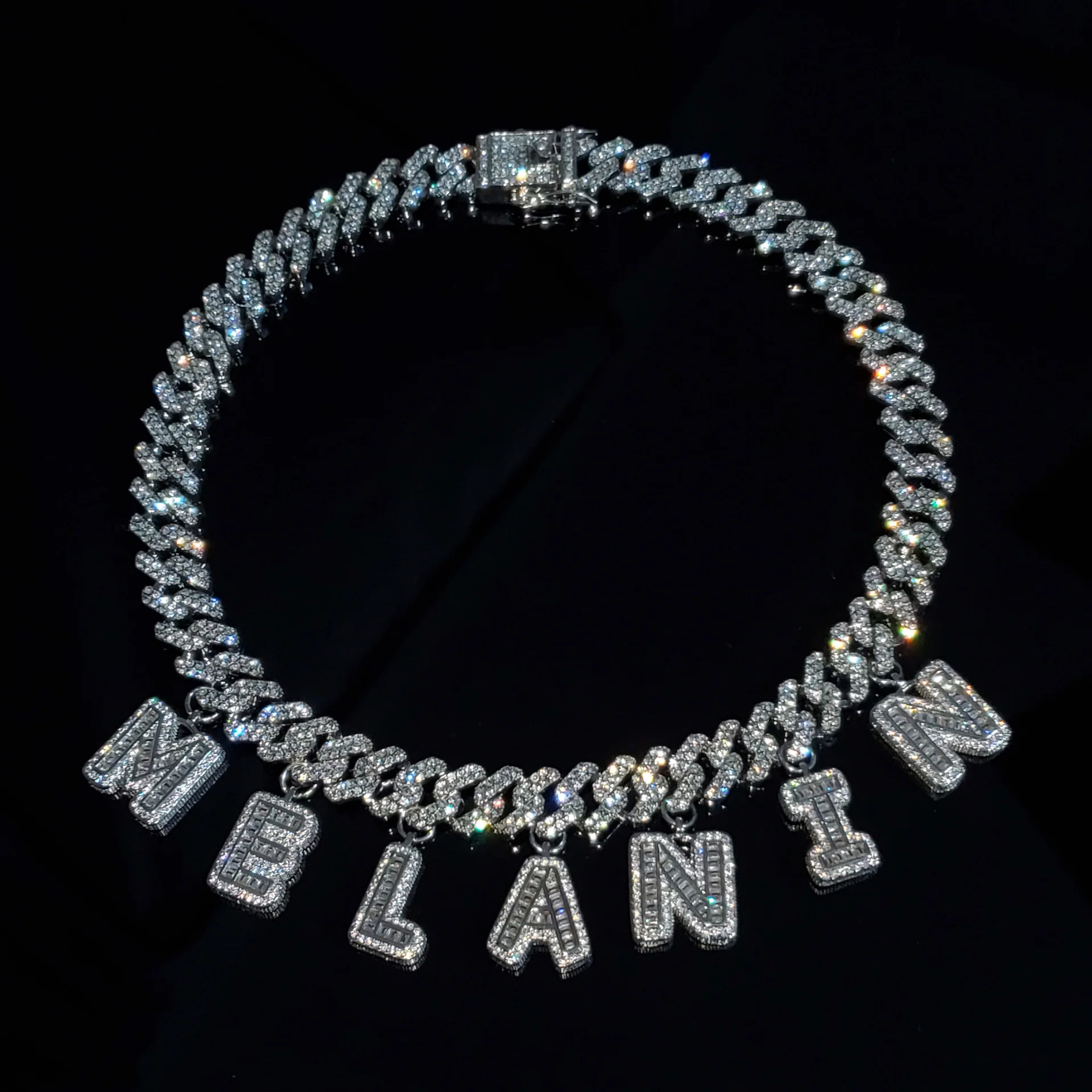 Custom Name Cuban Baguette Necklace - Image 2