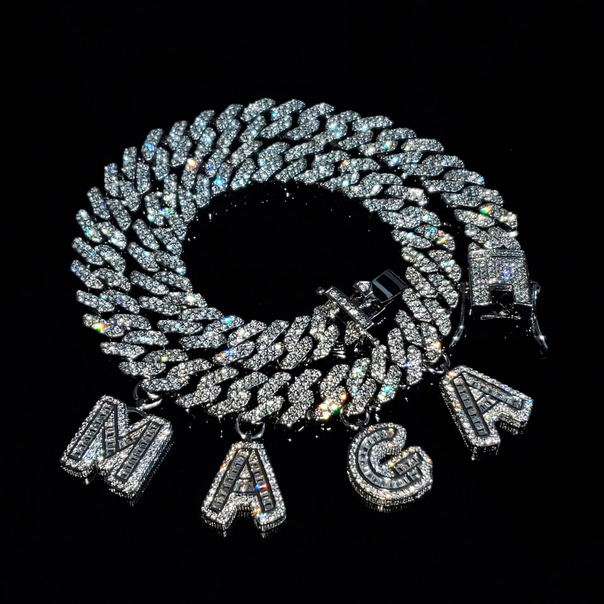 Custom Name Cuban Baguette Necklace - Image 4