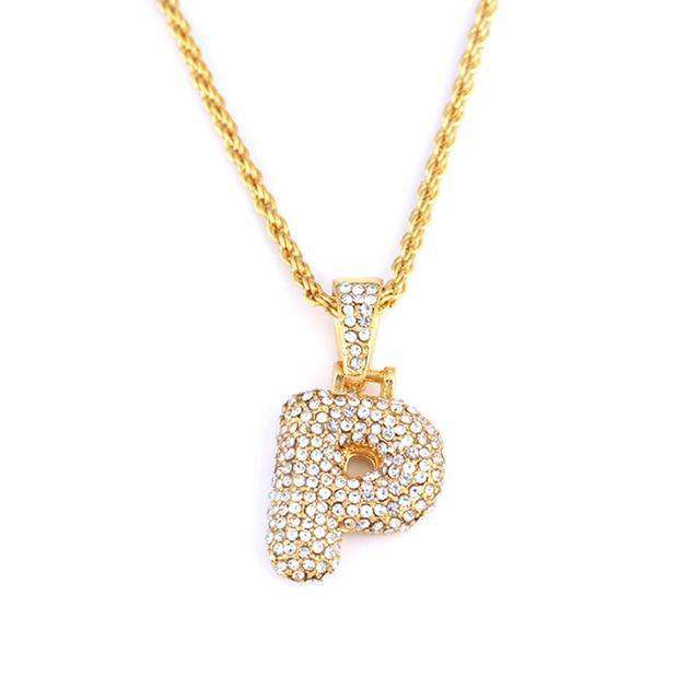 Hailey Bieber Initial Bubble Letter Necklace - Image 5