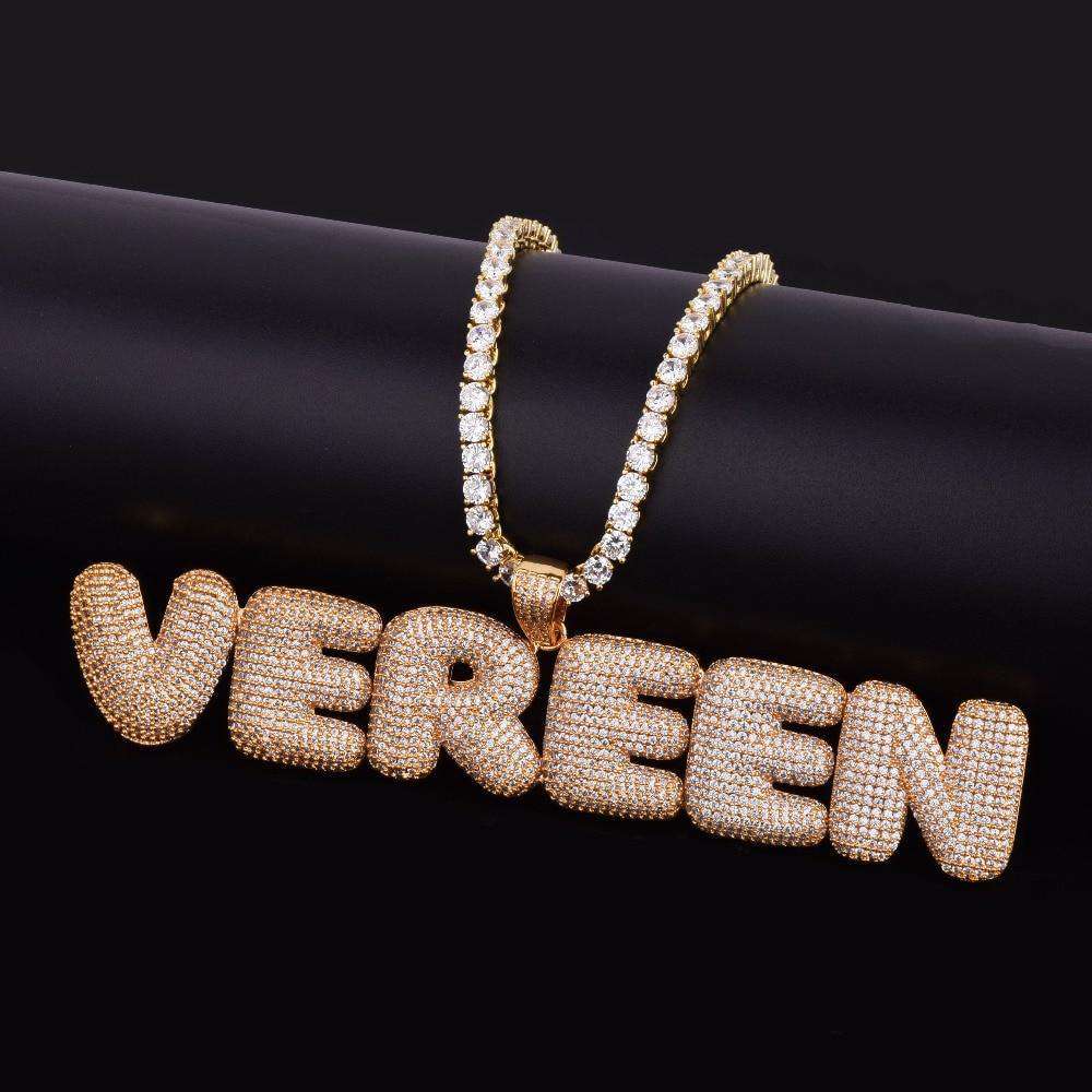 Custom Bubble Name or Letter Necklace - Personalized Jewelry for Men & Women - Image 10