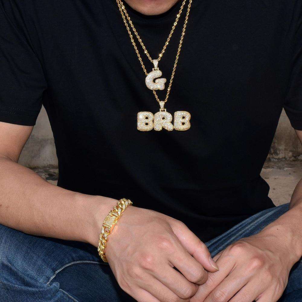 Custom Bubble Name or Letter Necklace - Personalized Jewelry for Men & Women - Image 11