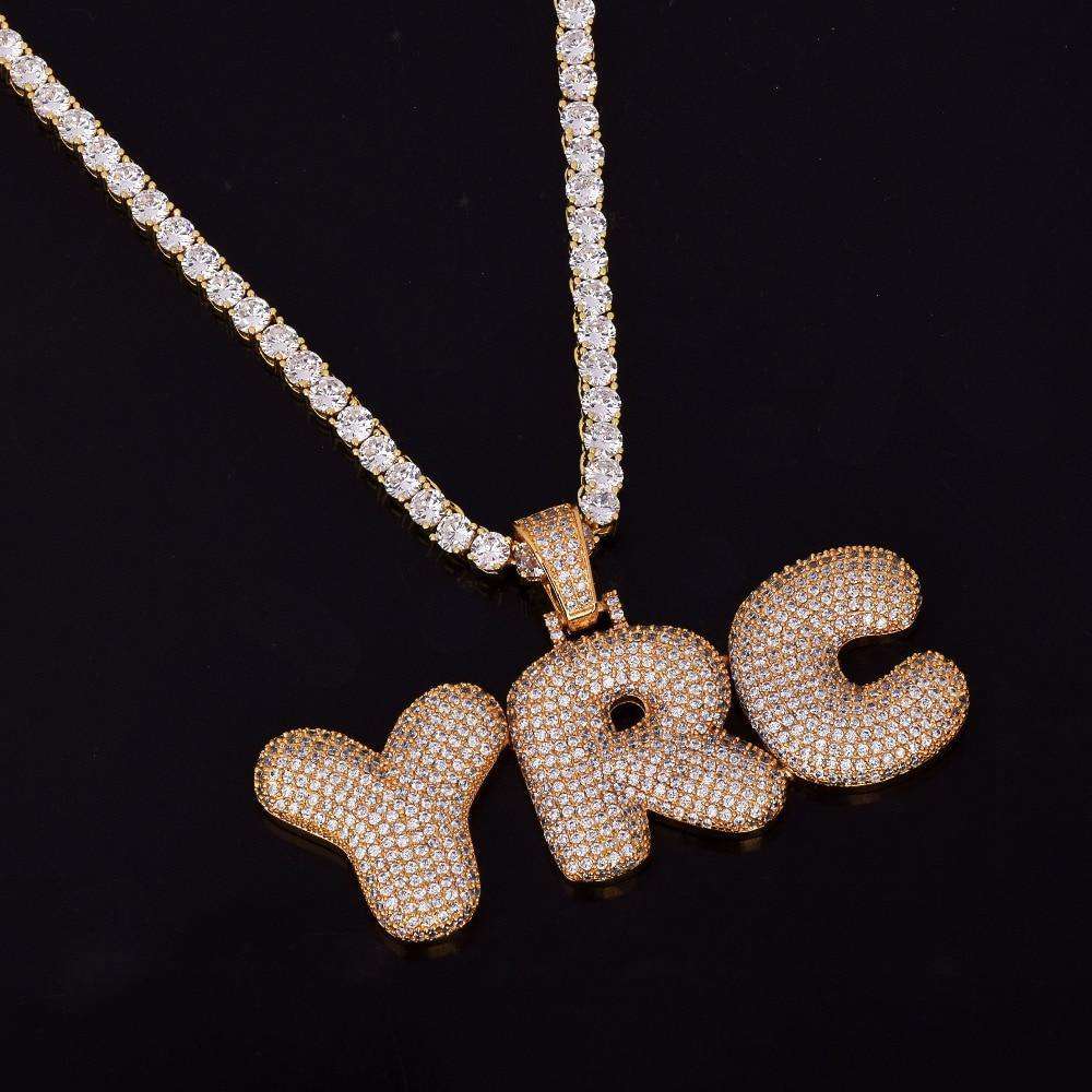 Custom Bubble Name or Letter Necklace - Personalized Jewelry for Men & Women - Image 12