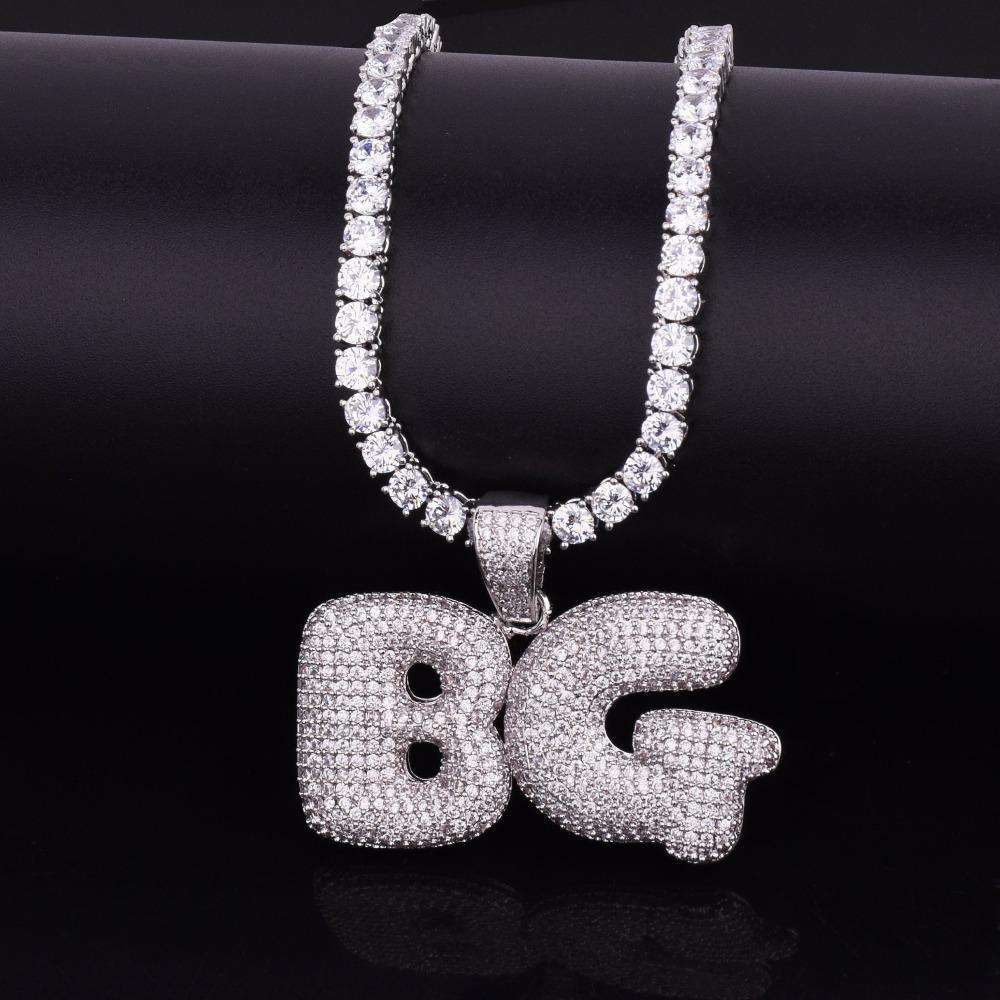 Custom Bubble Name or Letter Necklace - Personalized Jewelry for Men & Women - Image 15