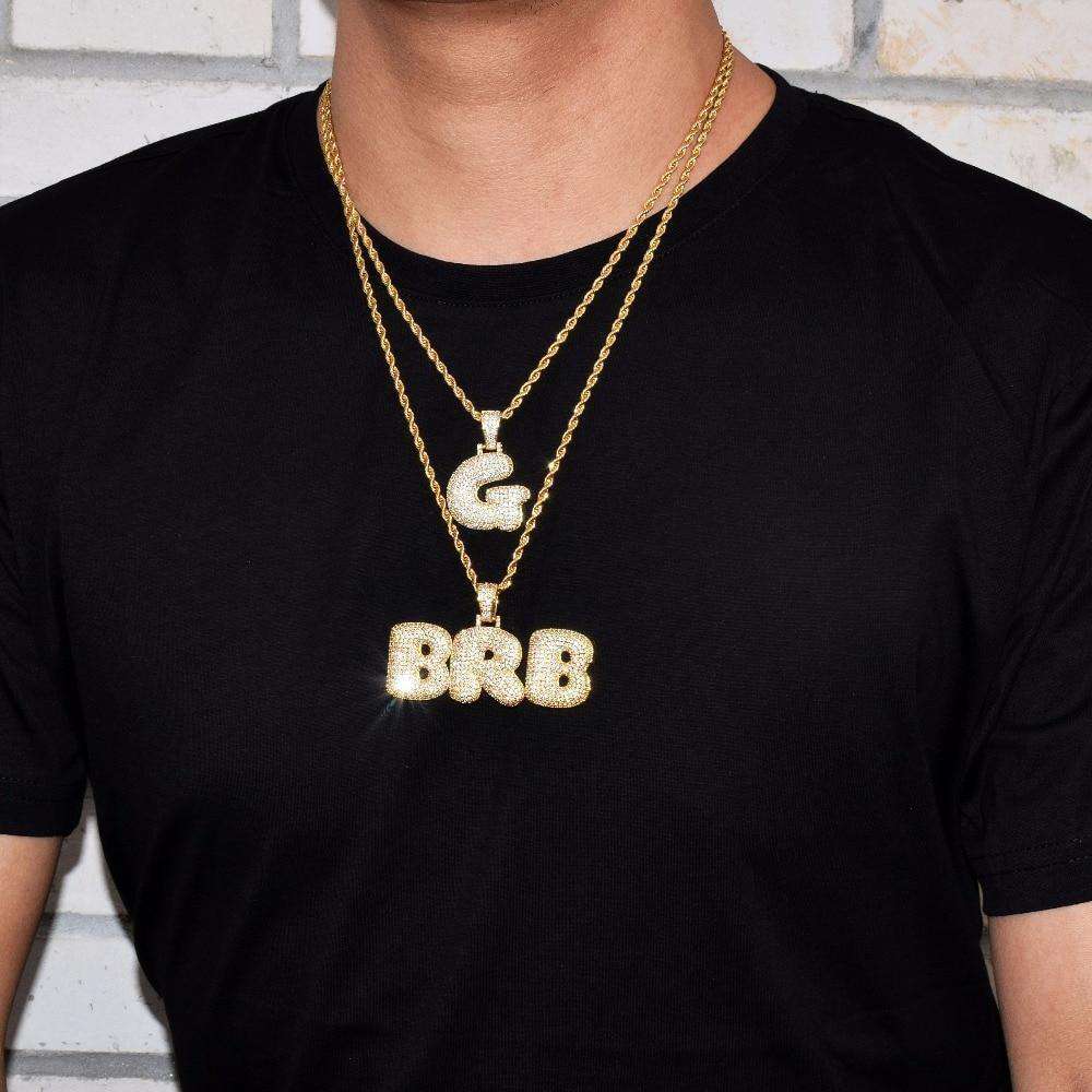 Custom Bubble Name or Letter Necklace - Personalized Jewelry for Men & Women - Image 17