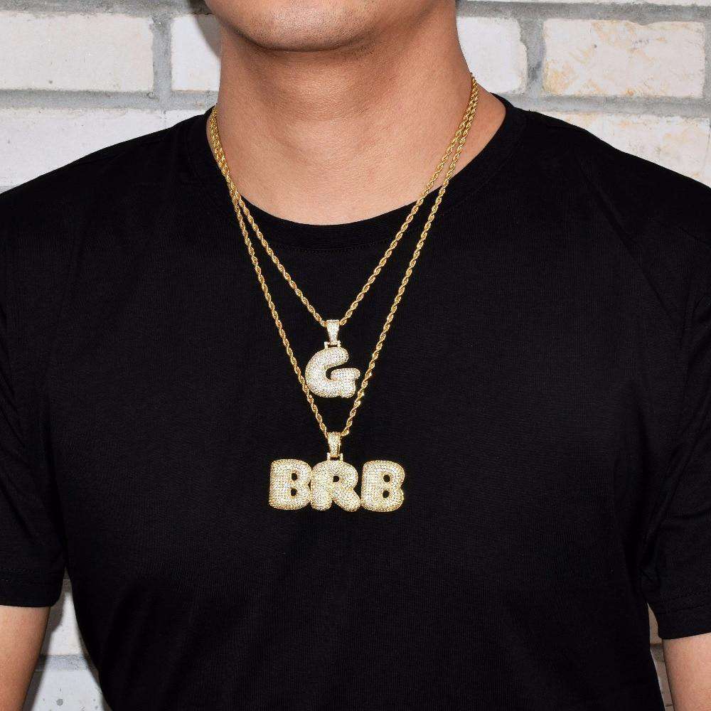 Custom Bubble Name or Letter Necklace - Personalized Jewelry for Men & Women - Image 18