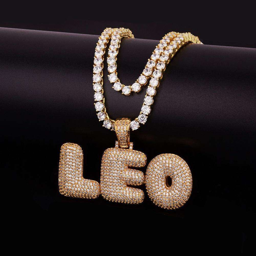 Custom Bubble Name or Letter Necklace - Personalized Jewelry for Men & Women - Image 19