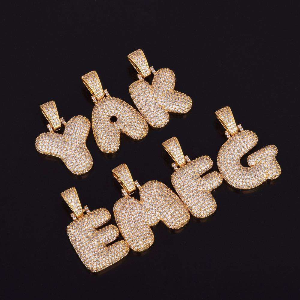 Custom Bubble Name or Letter Necklace - Personalized Jewelry for Men & Women - Image 21