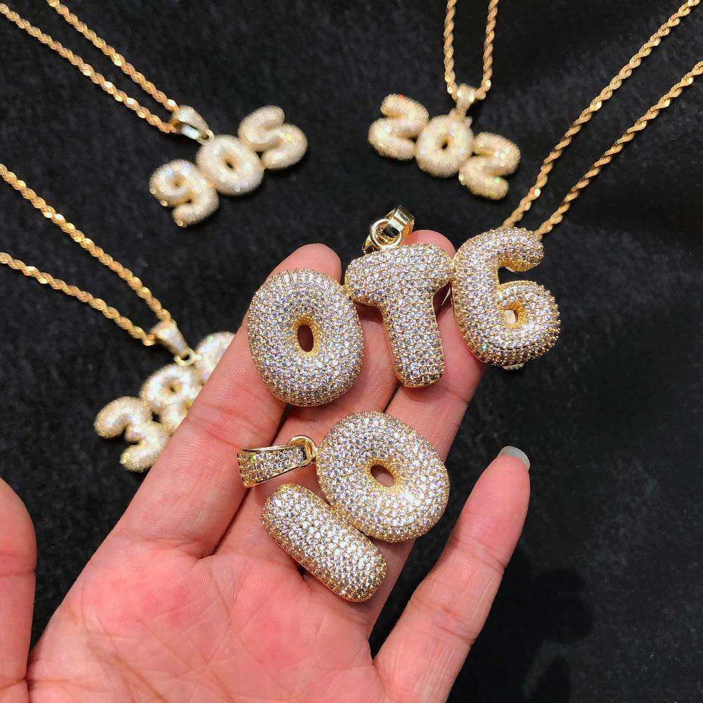 Custom Bubble Name or Letter Necklace - Personalized Jewelry for Men & Women - Image 4