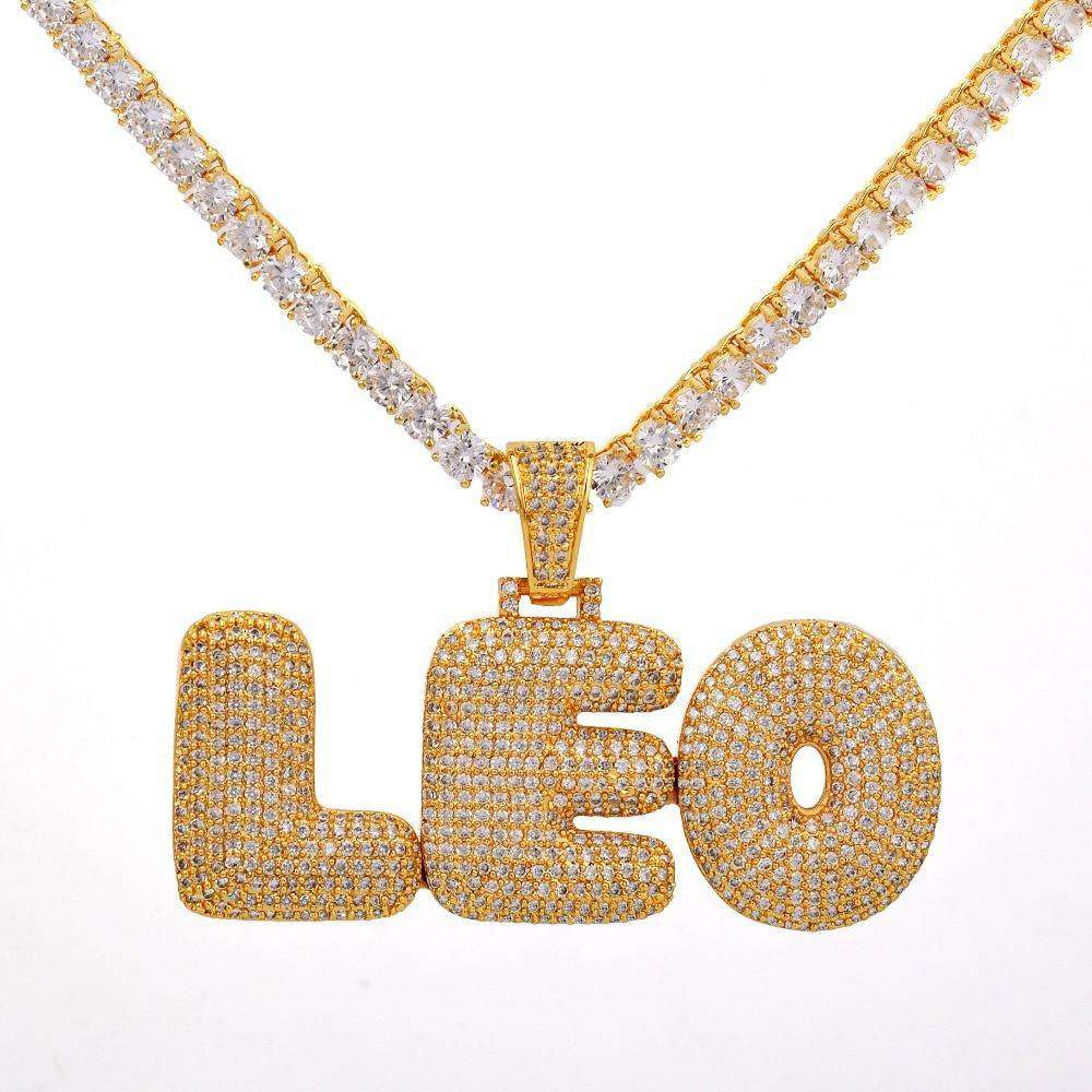 Custom Bubble Name or Letter Necklace - Personalized Jewelry for Men & Women - Image 7