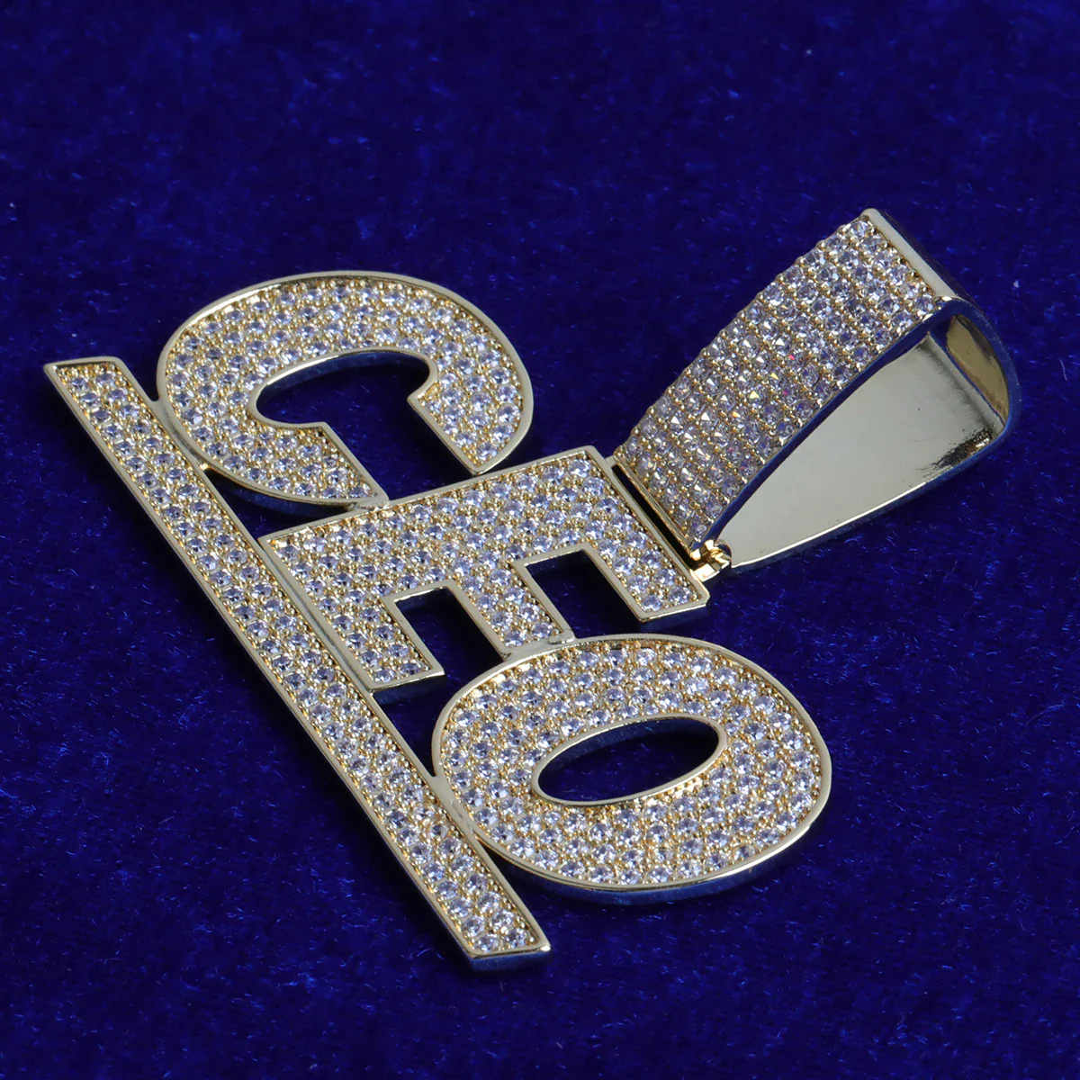 VVS Jewelry Custom City Bold Letter Pendant Necklace - Image 5