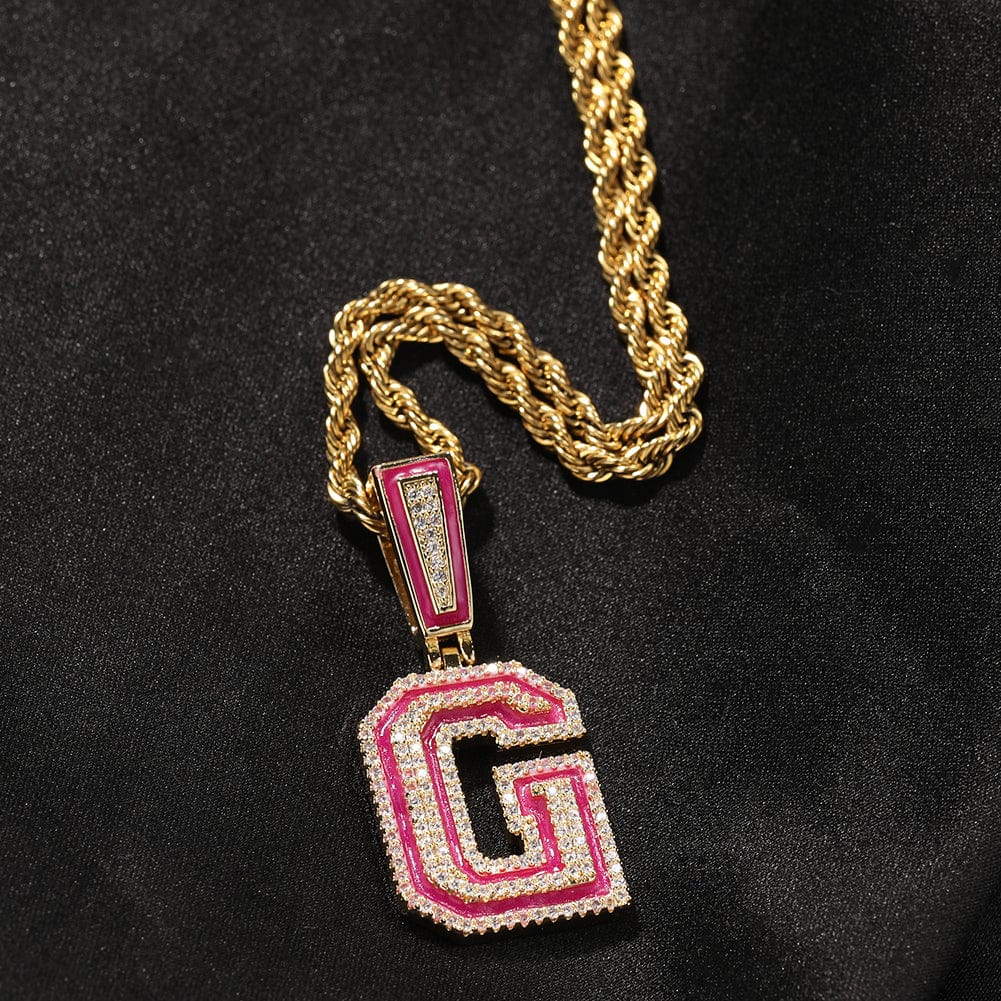 VVS Jewelry Custom Fluorescent Baguette Name Pendant Necklace - Image 9