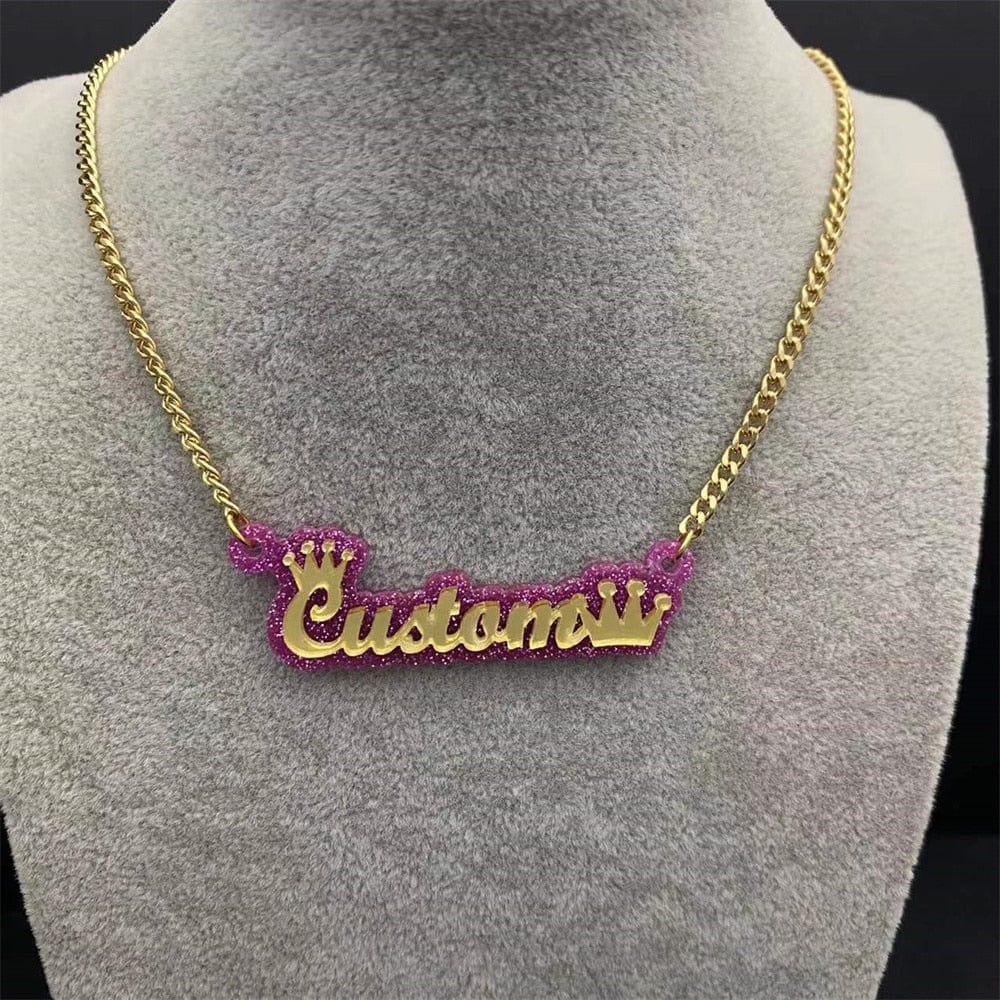 Custom Glitz Double Plated Name Chain - Image 2