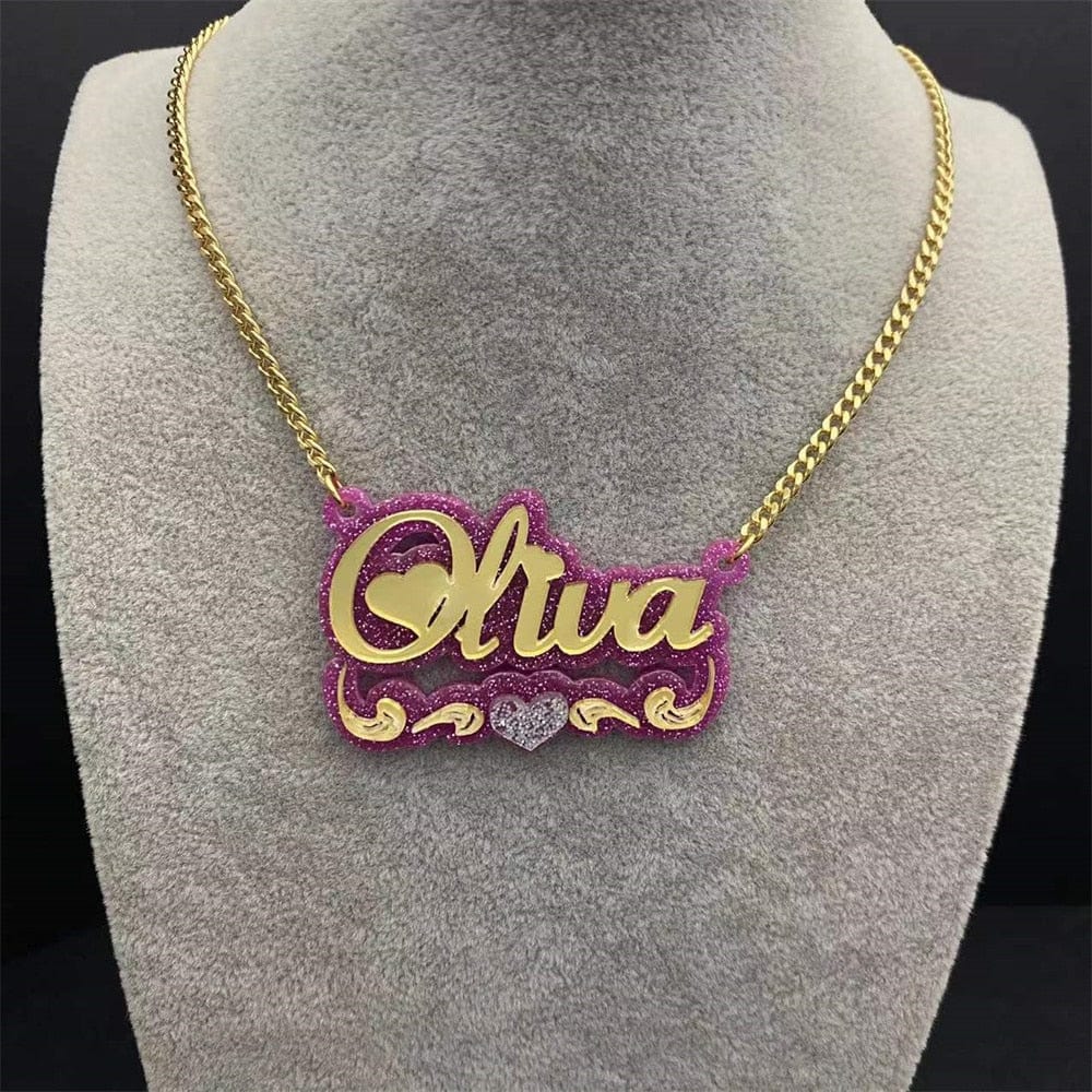 Custom Glitz Double Plated Name Chain - Image 3