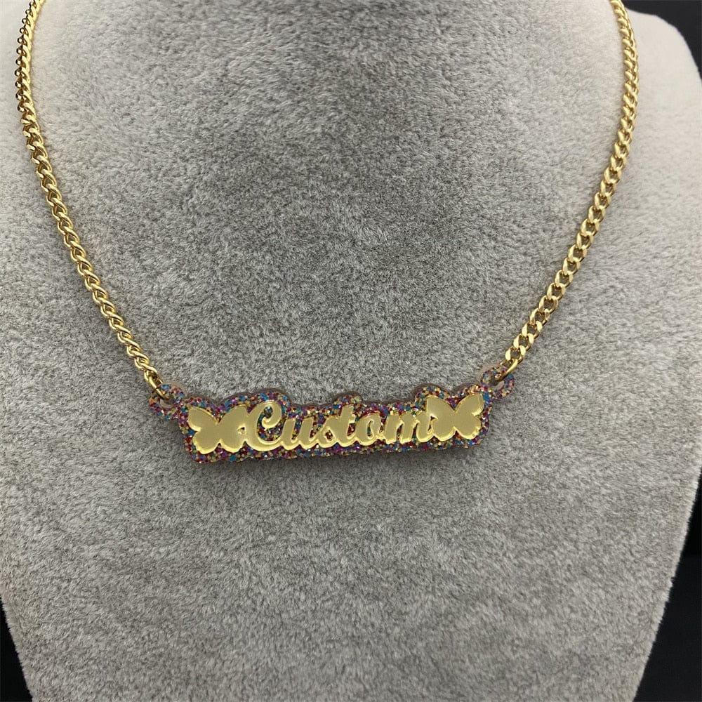 Custom Glitz Double Plated Name Chain - Image 4