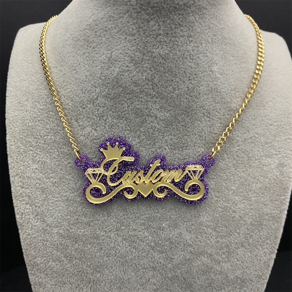 Custom Glitz Double Plated Name Chain - Image 5