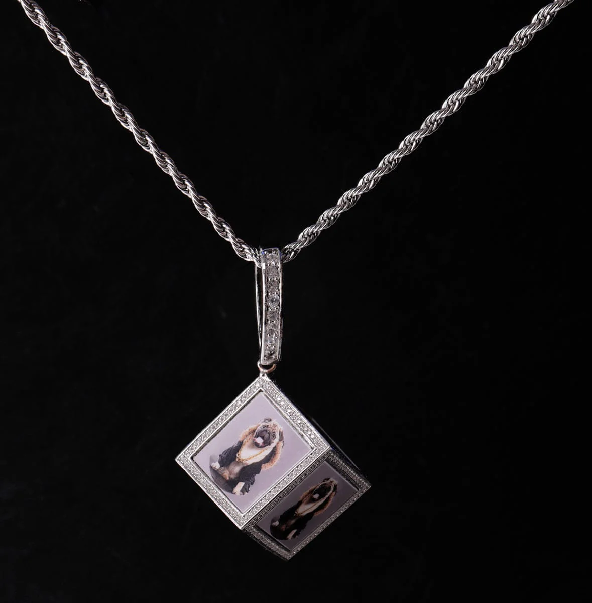 Custom Iced Out 3D Dice Photo Pendant - Image 8