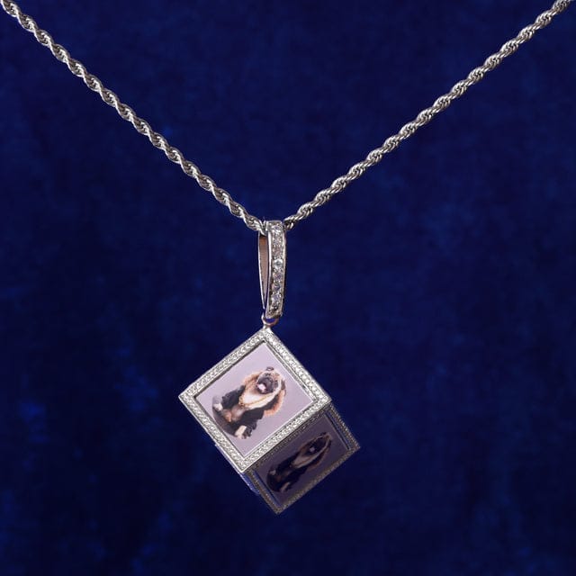Custom Iced Out 3D Dice Photo Pendant - Image 9