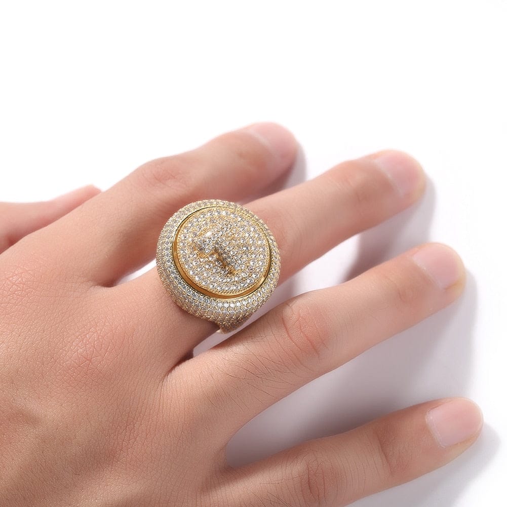 Custom Letter Spinning Initial Ring - Image 4