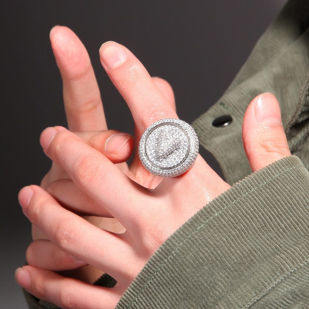 Custom Letter Spinning Initial Ring - Image 9