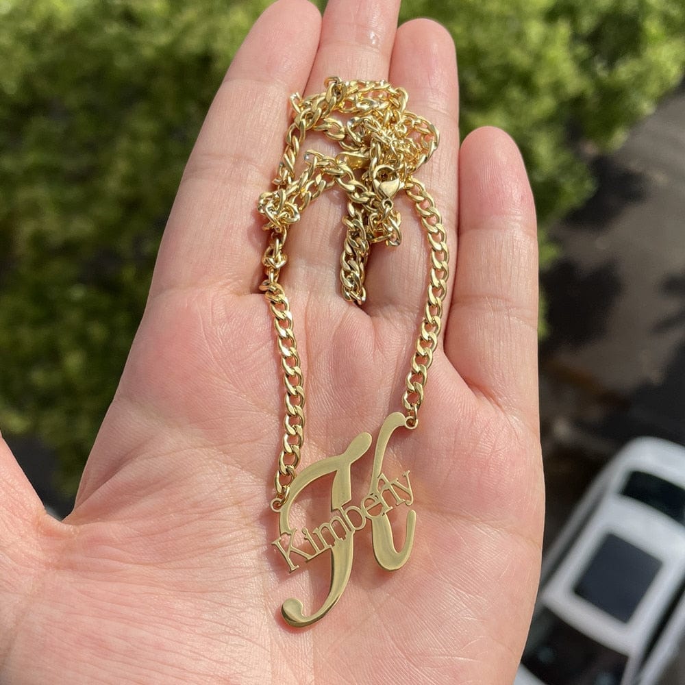 Custom Name and Initial Kid's Necklace - Image 7
