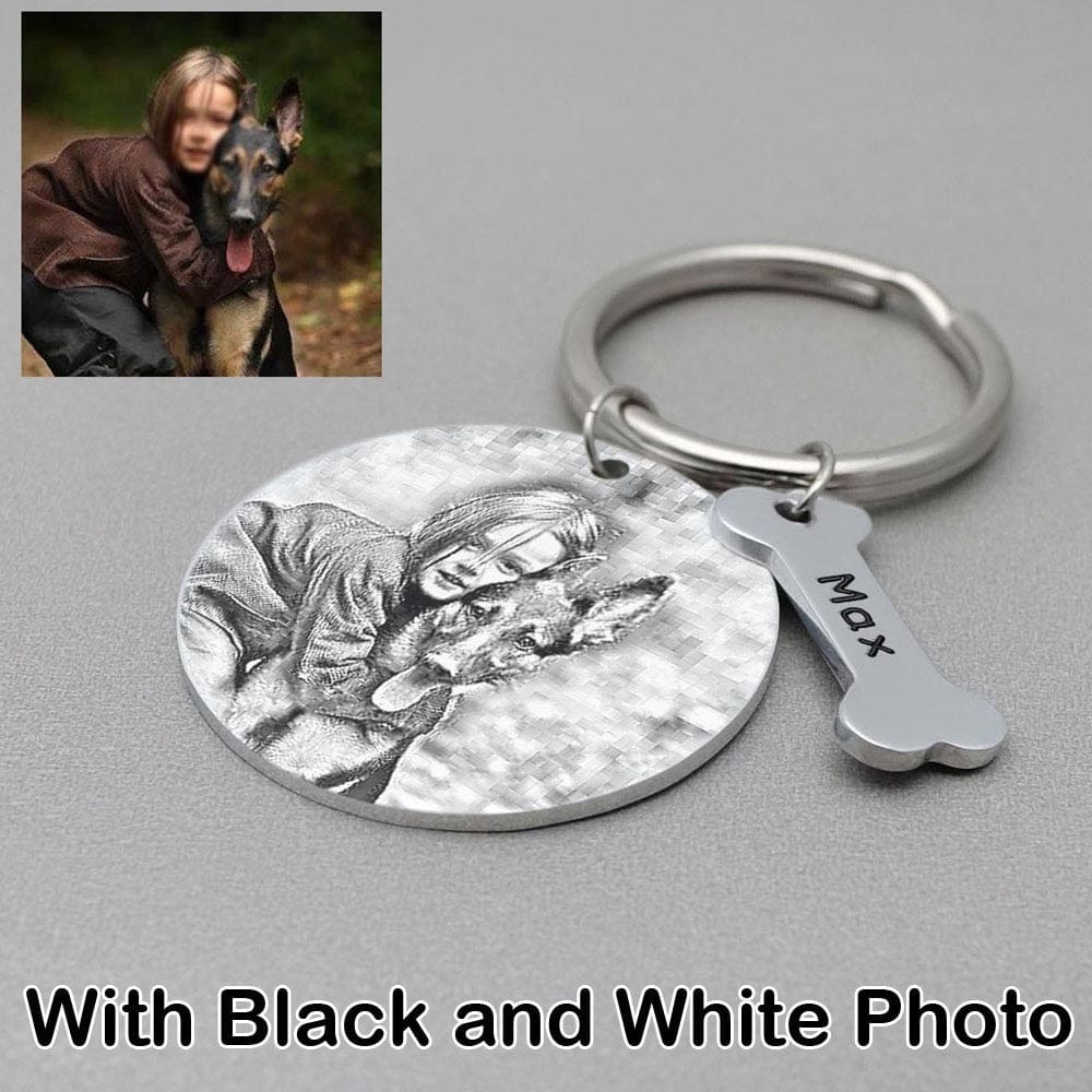 Custom Name and Photo Keychain Pet Jewelry - Image 5