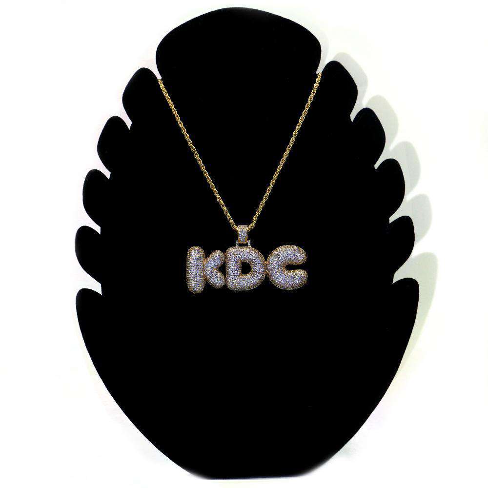 Custom Bubble Letter Name Chain Necklace - Image 11