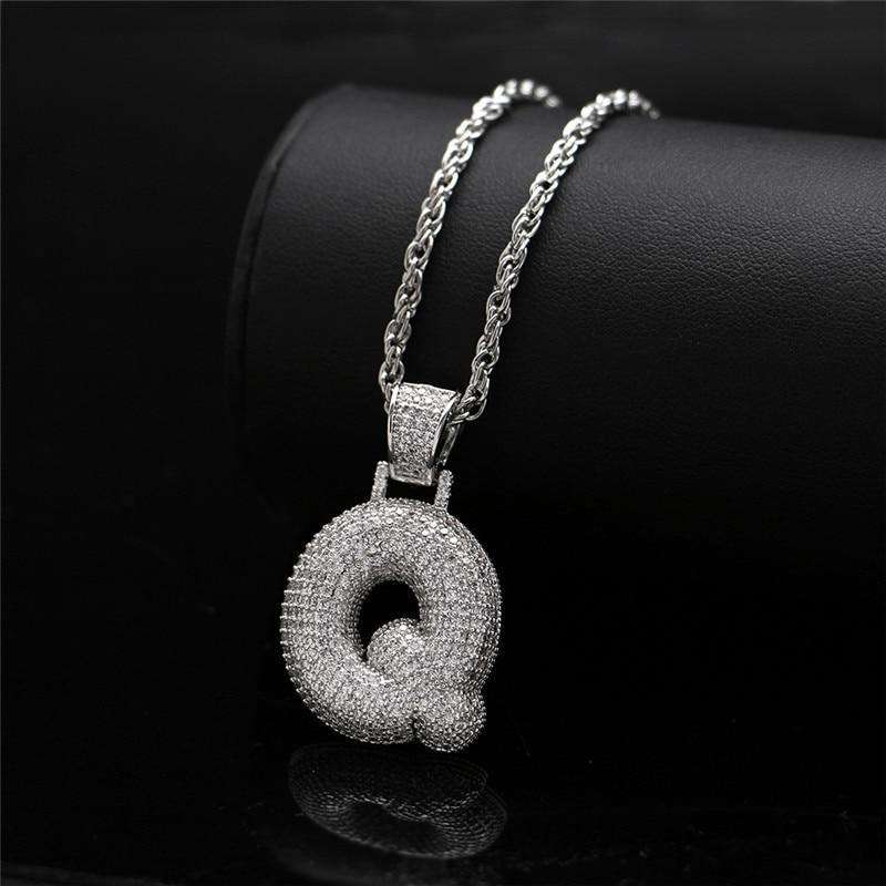 Custom Bubble Letter Name Chain Necklace - Image 6