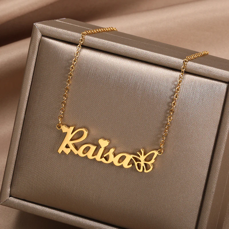 Custom name necklace English letter pendant clavicle chain - Image 2