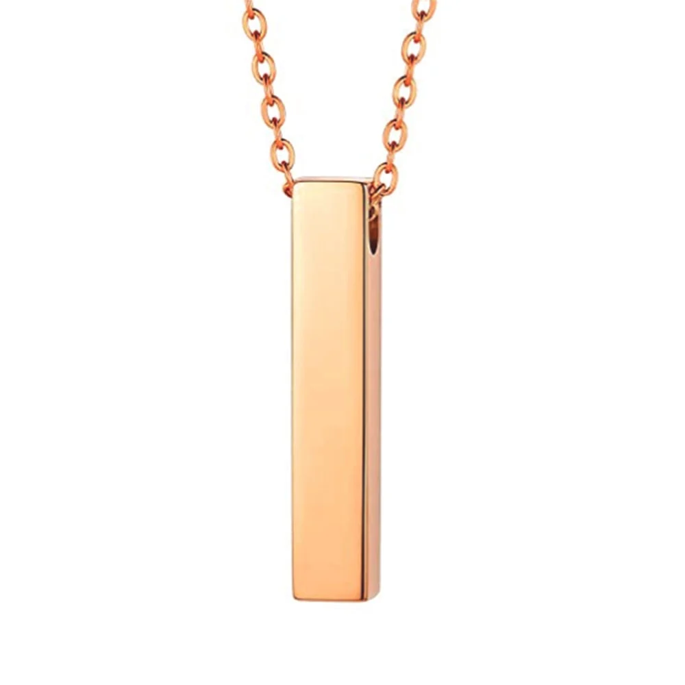 Custom Name Stainless Steel Bar Urn Pendant Necklace - Image 8