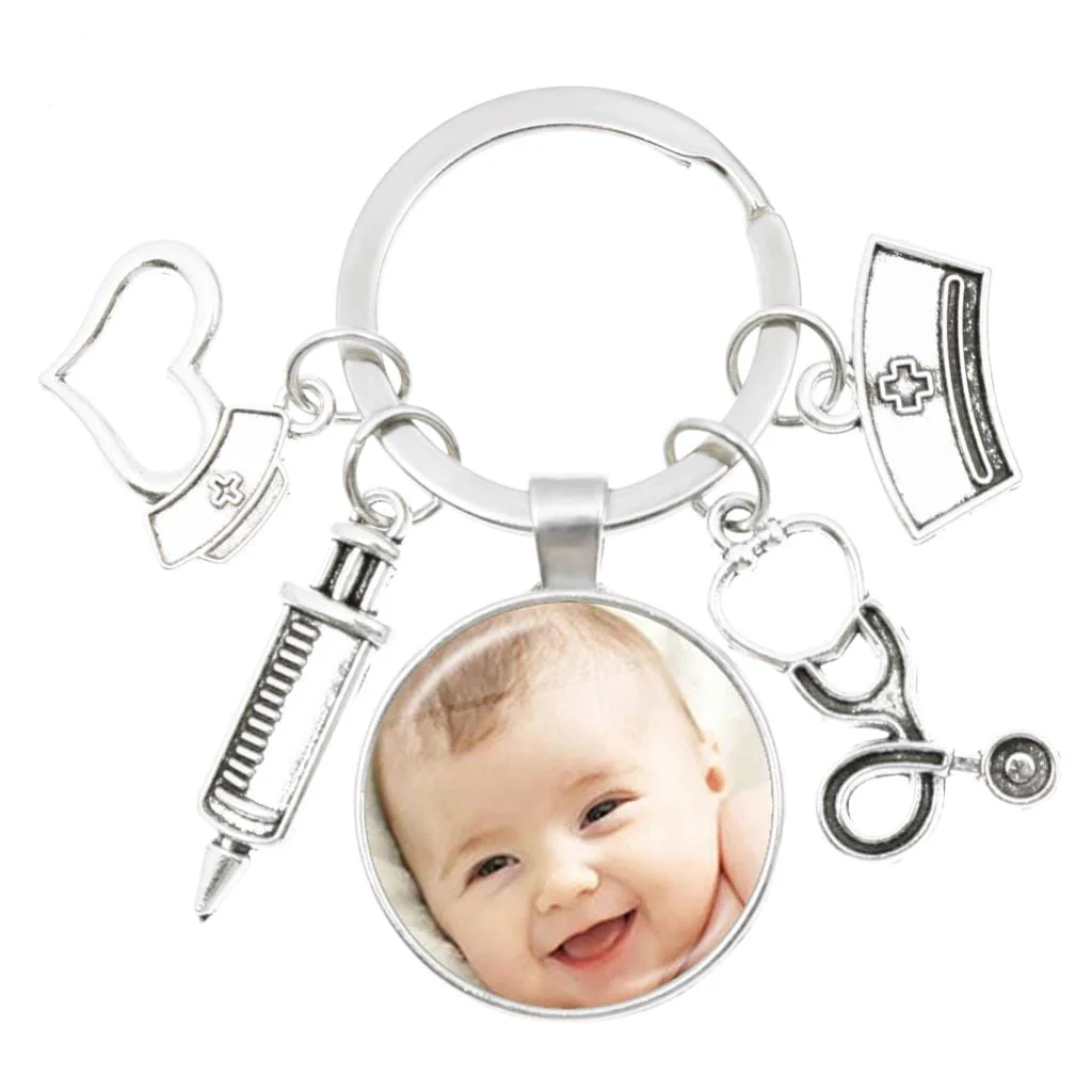 Custom Photo Baby Keychain with Charms - Image 11