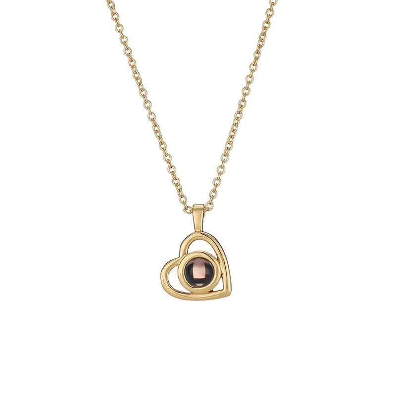 Custom Photo Projection Heart Pendant Necklace - Image 3