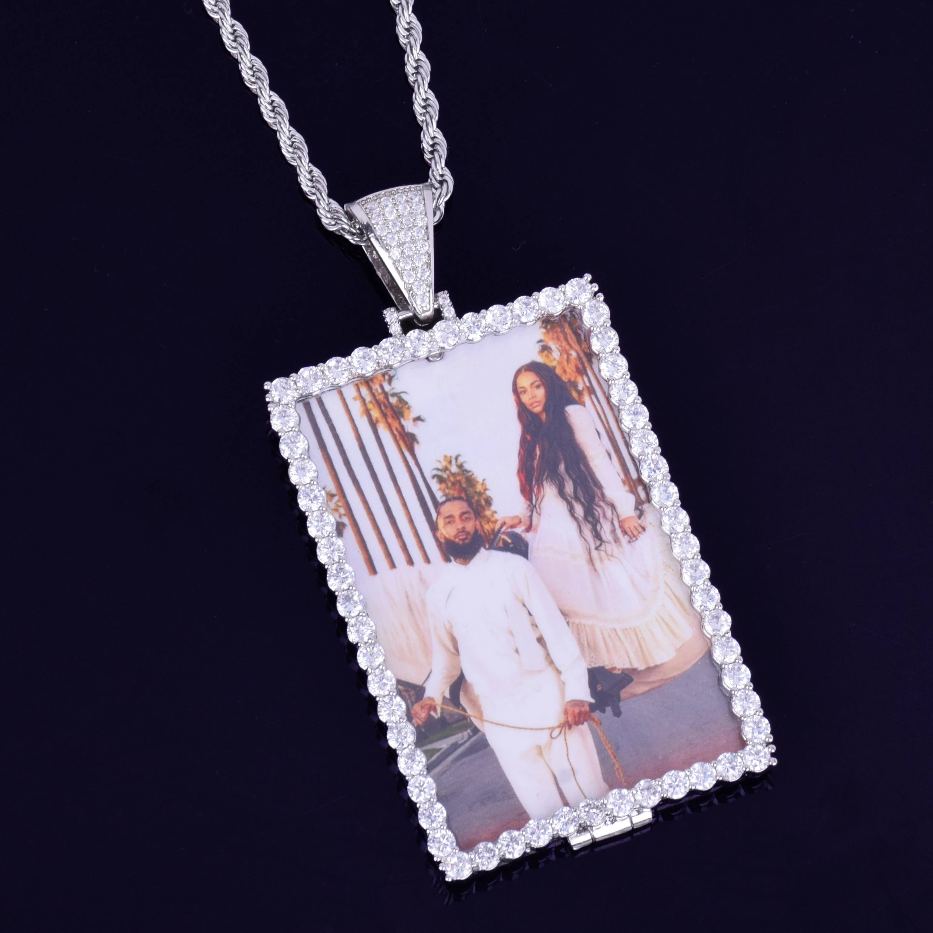 VVS Jewelry Custom Photo Square Medallion Chain - Image 8