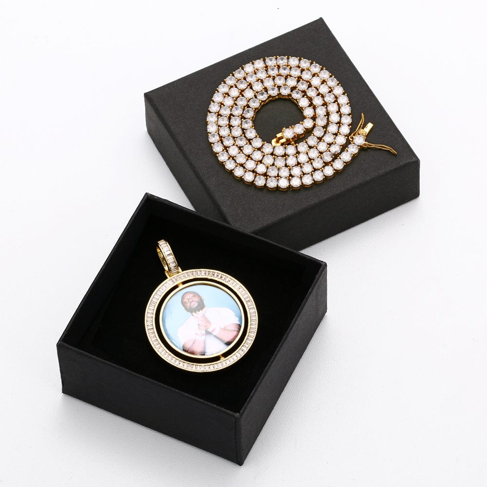 VVS Jewelry Custom Rotating Photo Medallion Pendant Chain - Image 11