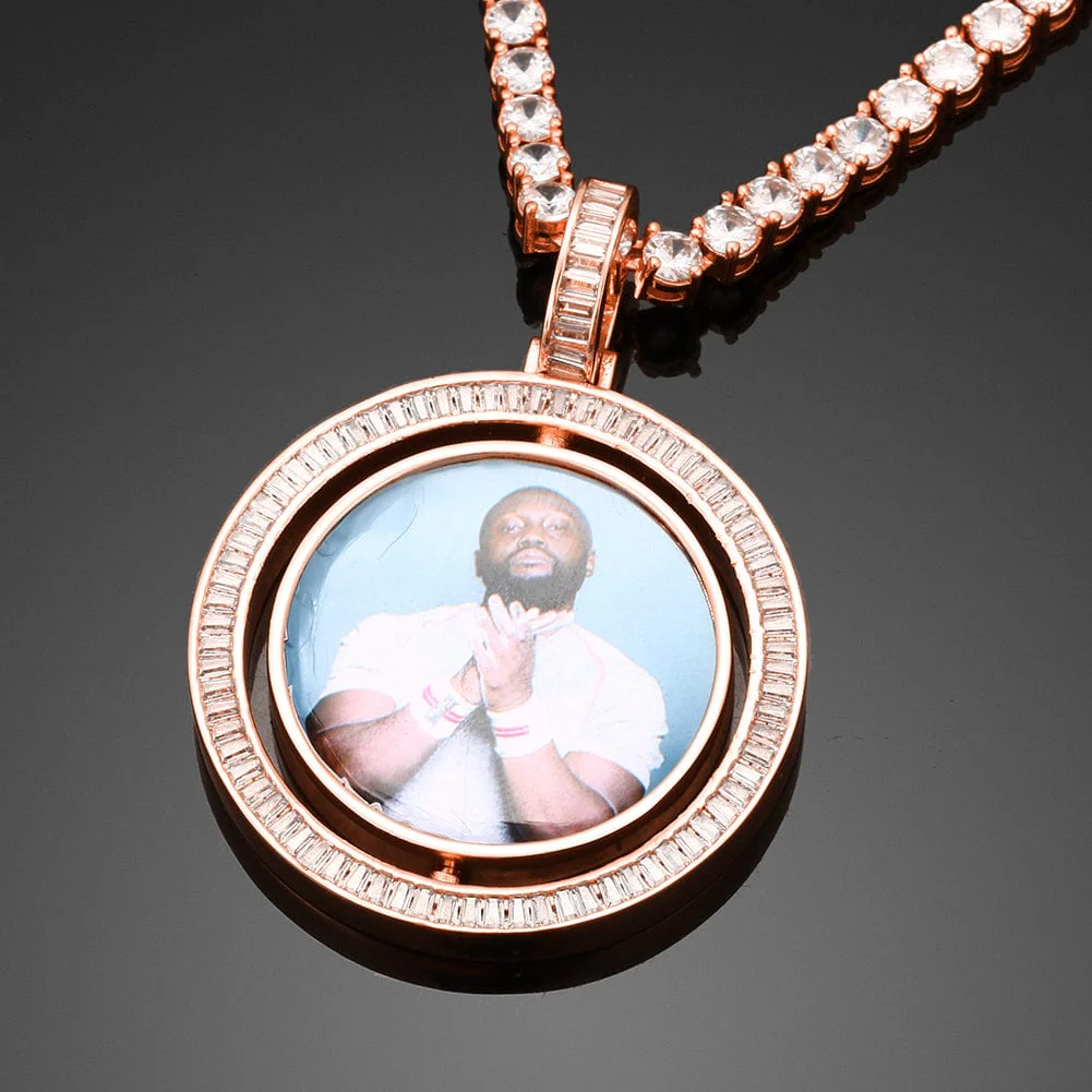 VVS Jewelry Custom Rotating Photo Medallion Pendant Chain - Image 12