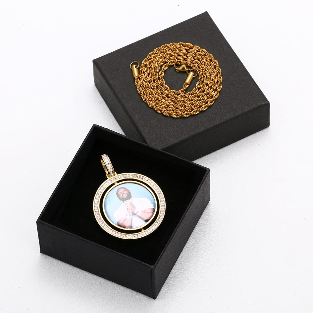 VVS Jewelry Custom Rotating Photo Medallion Pendant Chain - Image 14