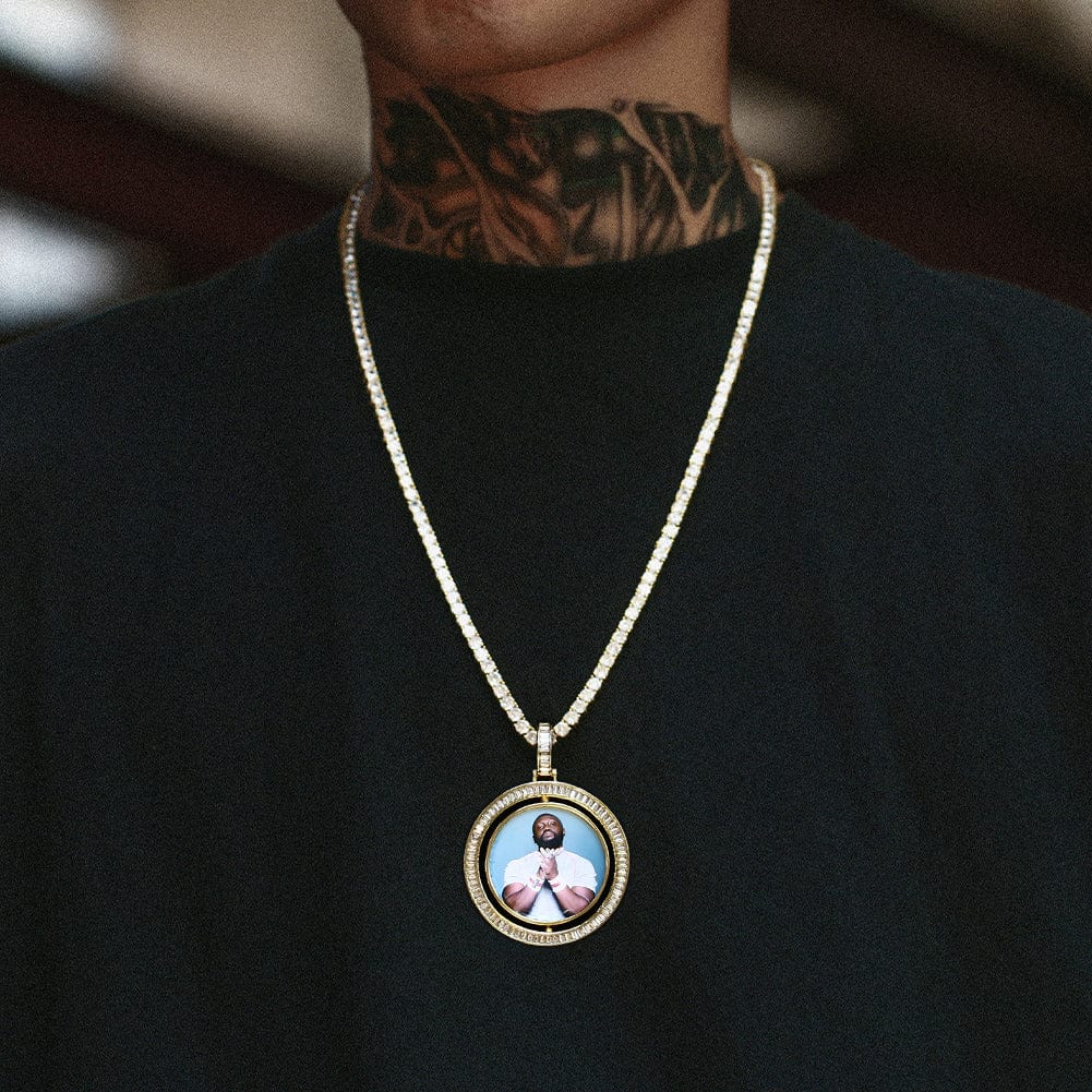 VVS Jewelry Custom Rotating Photo Medallion Pendant Chain - Image 16