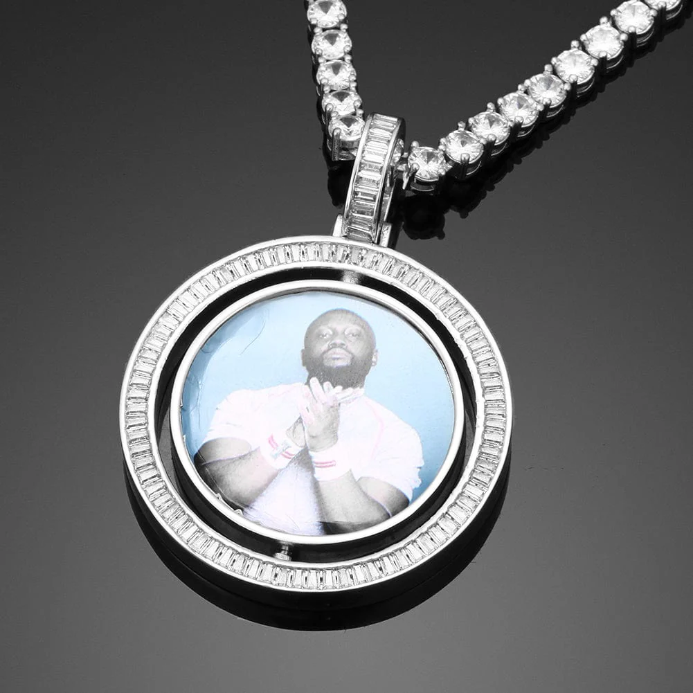 VVS Jewelry Custom Rotating Photo Medallion Pendant Chain - Image 17