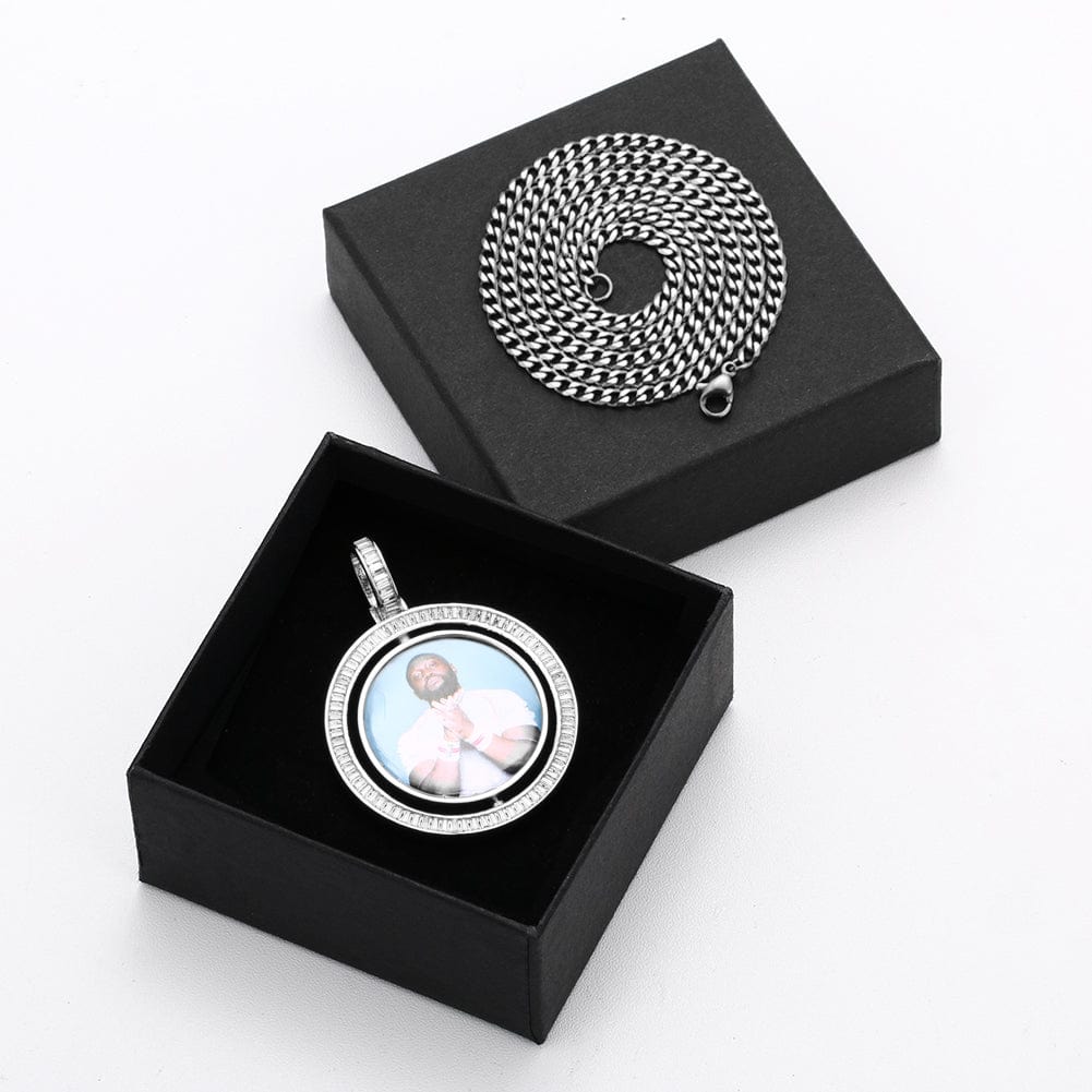 VVS Jewelry Custom Rotating Photo Medallion Pendant Chain - Image 18