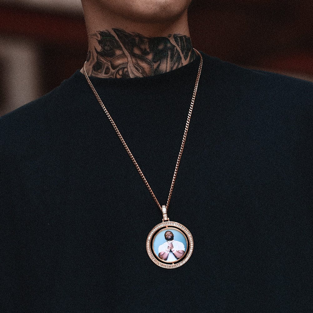 VVS Jewelry Custom Rotating Photo Medallion Pendant Chain - Image 19